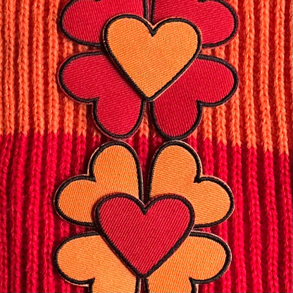 Klein Kielegat hartje in rood en oranje